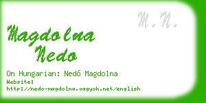 magdolna nedo business card