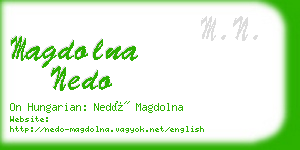 magdolna nedo business card